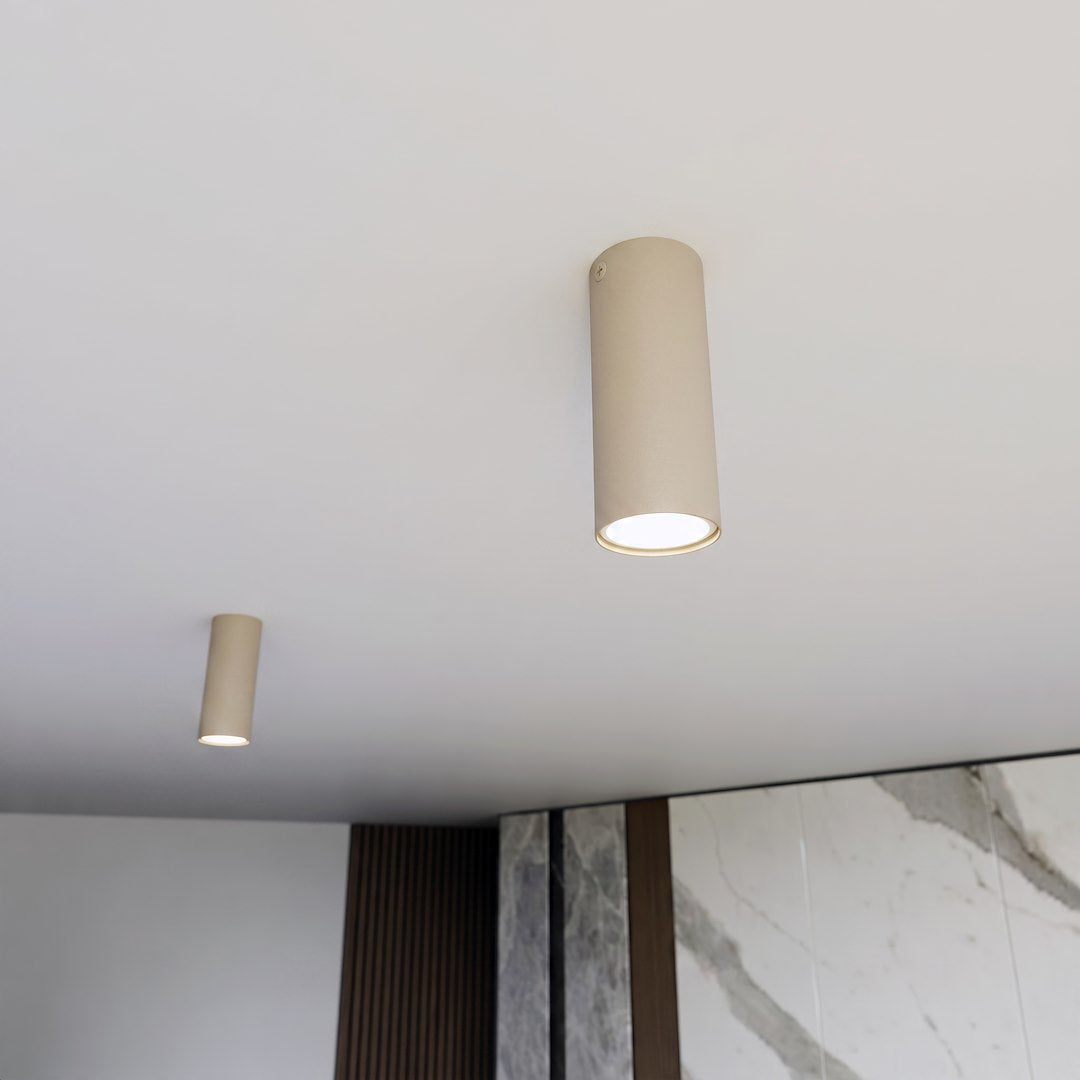 Plafonnier Tecno beige, P 15 cm