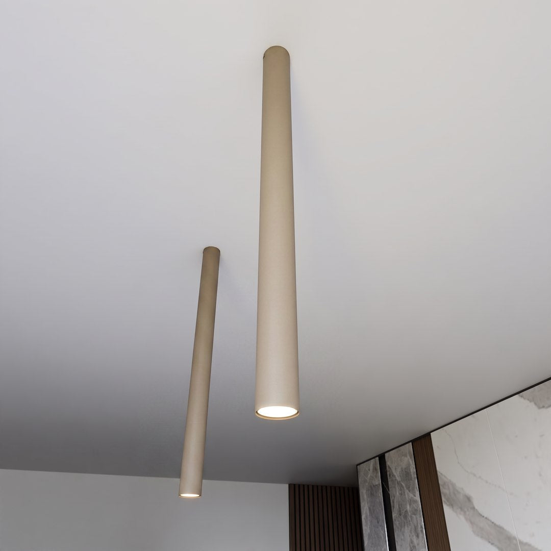 Plafonnier Tecno beige, P 80 cm