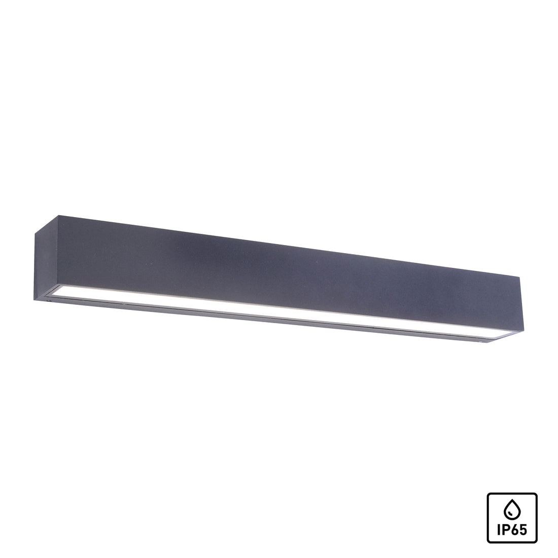 Applique murale Robert anthracite, verre, L 50 cm