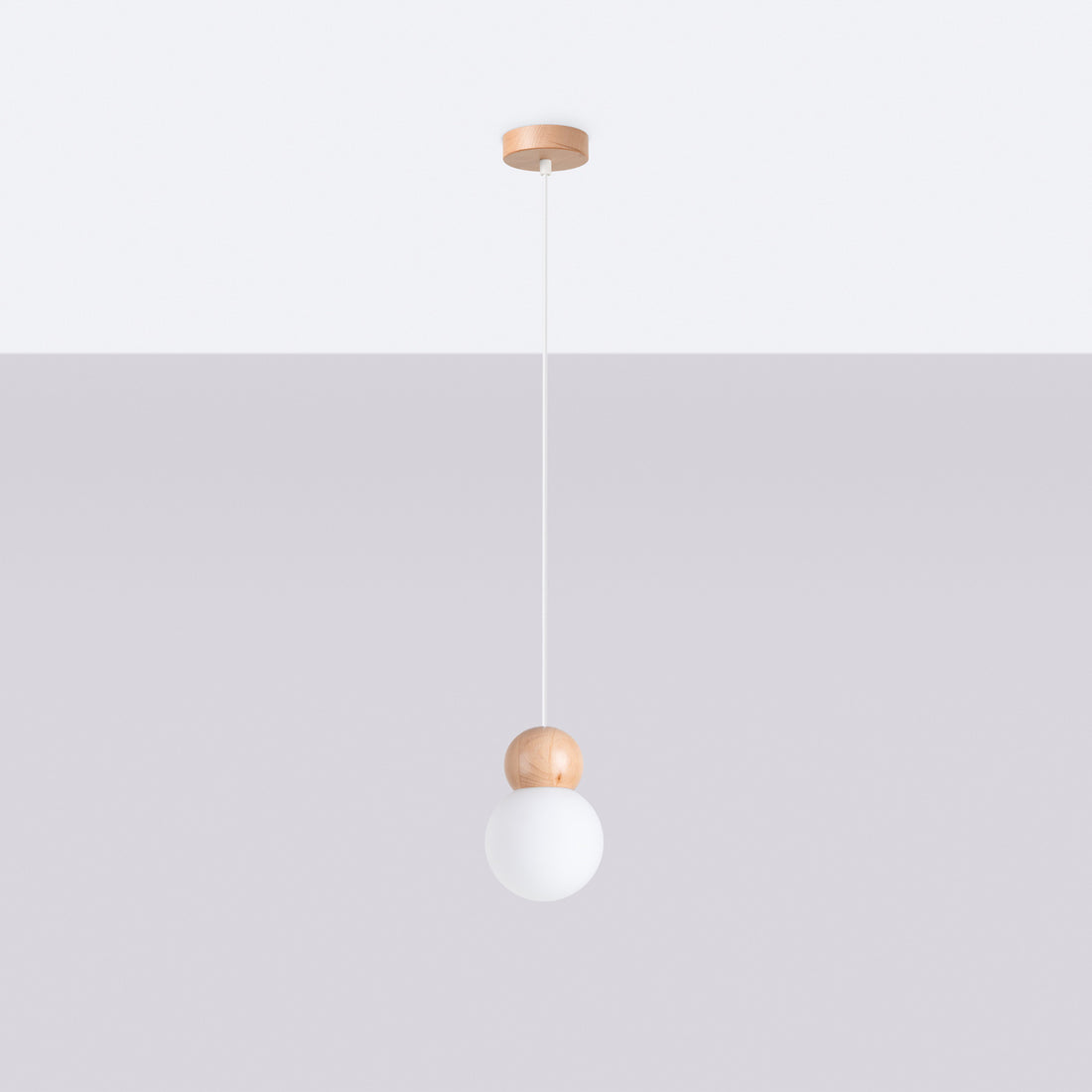 PEKKA 1 pendant lamp white/natural wood