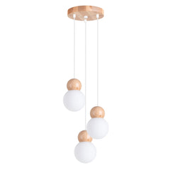 PEKKA 3P pendant lamp white/natural wood