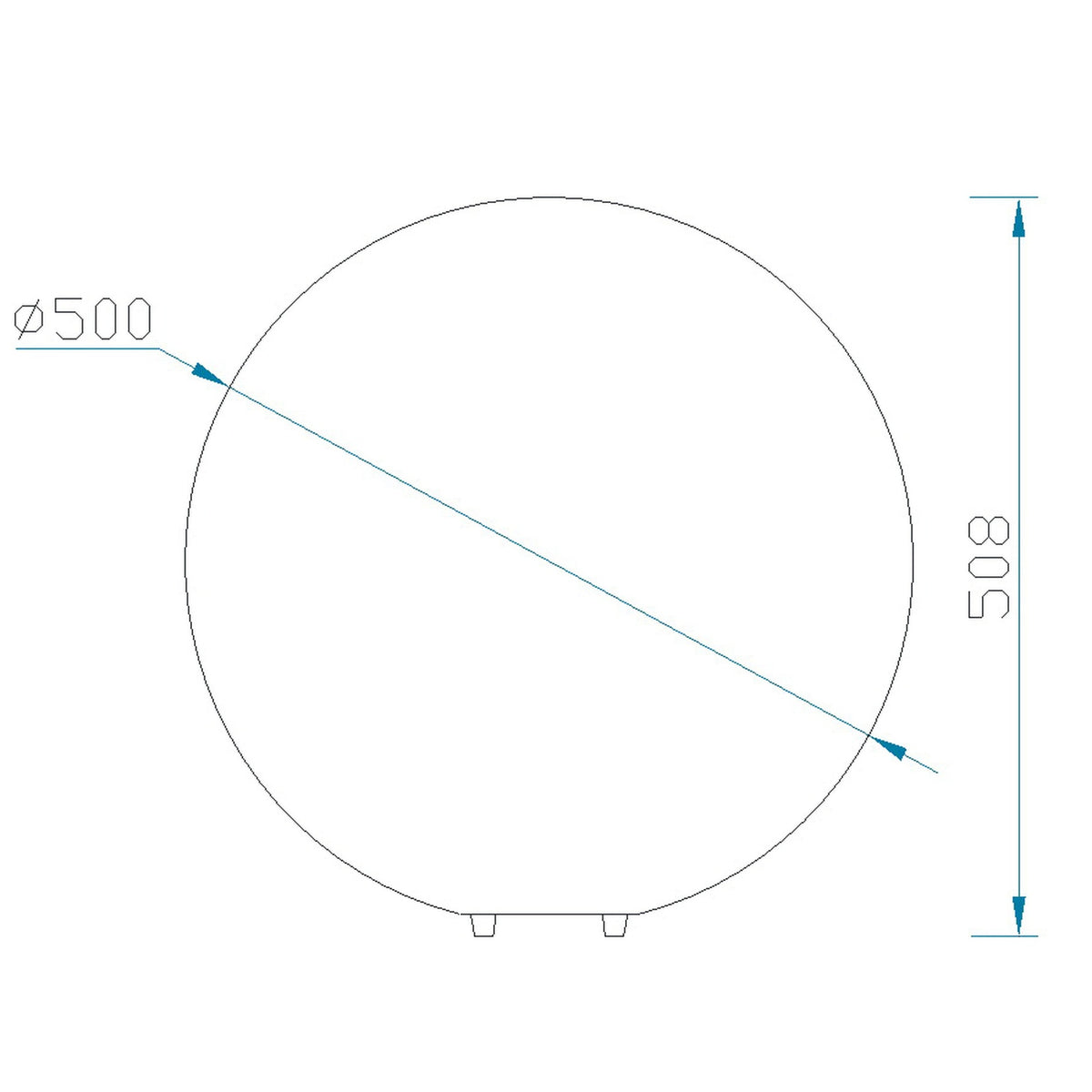 Luminaire de sol extérieur Avoriaz blanc, IP65, Ø 50 cm