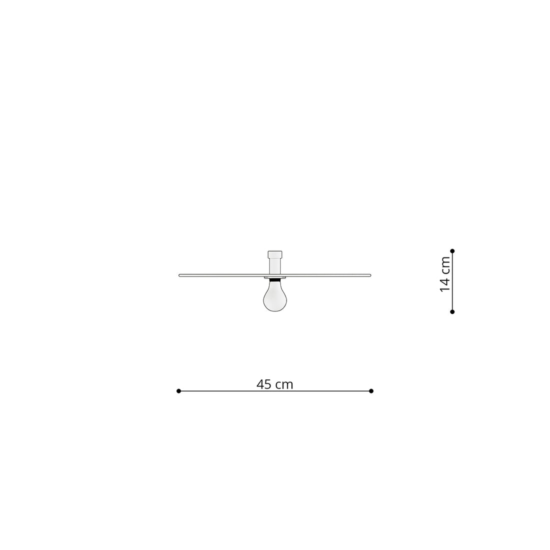 SIRKEL 45 black wall/ceiling light