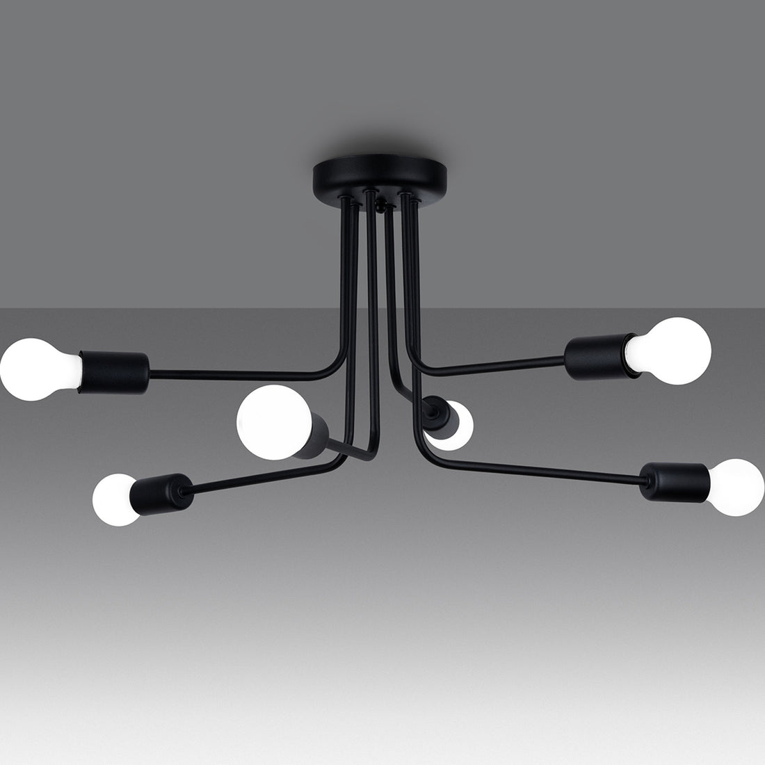 NORAH 6 black chandelier
