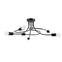 LEVAR 6 black chandelier
