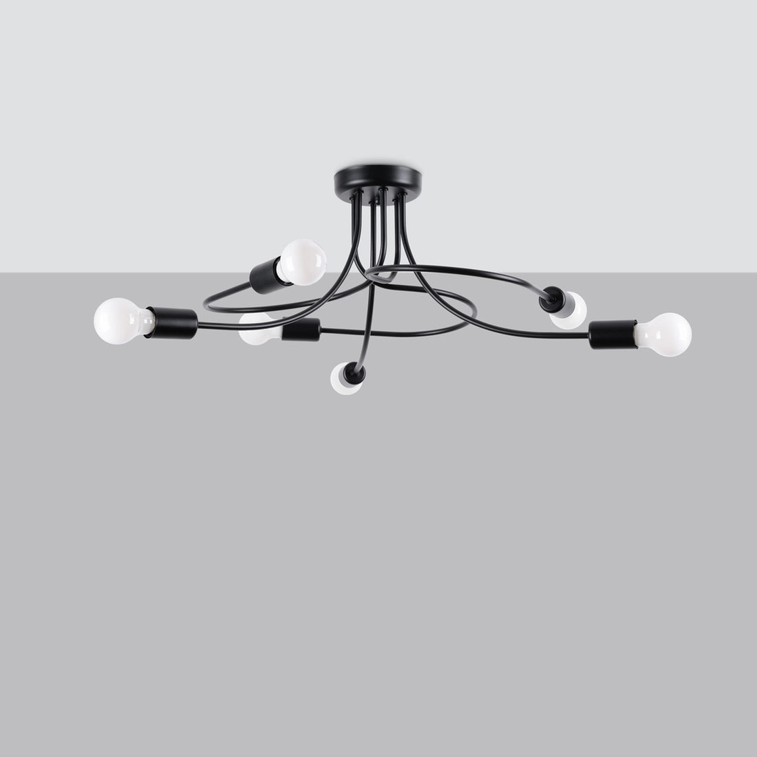 LEVAR 6 black chandelier