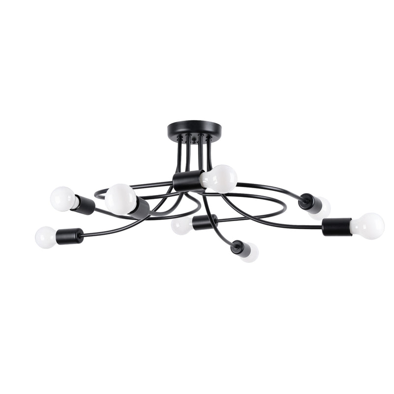 LEVAR 8 black chandelier