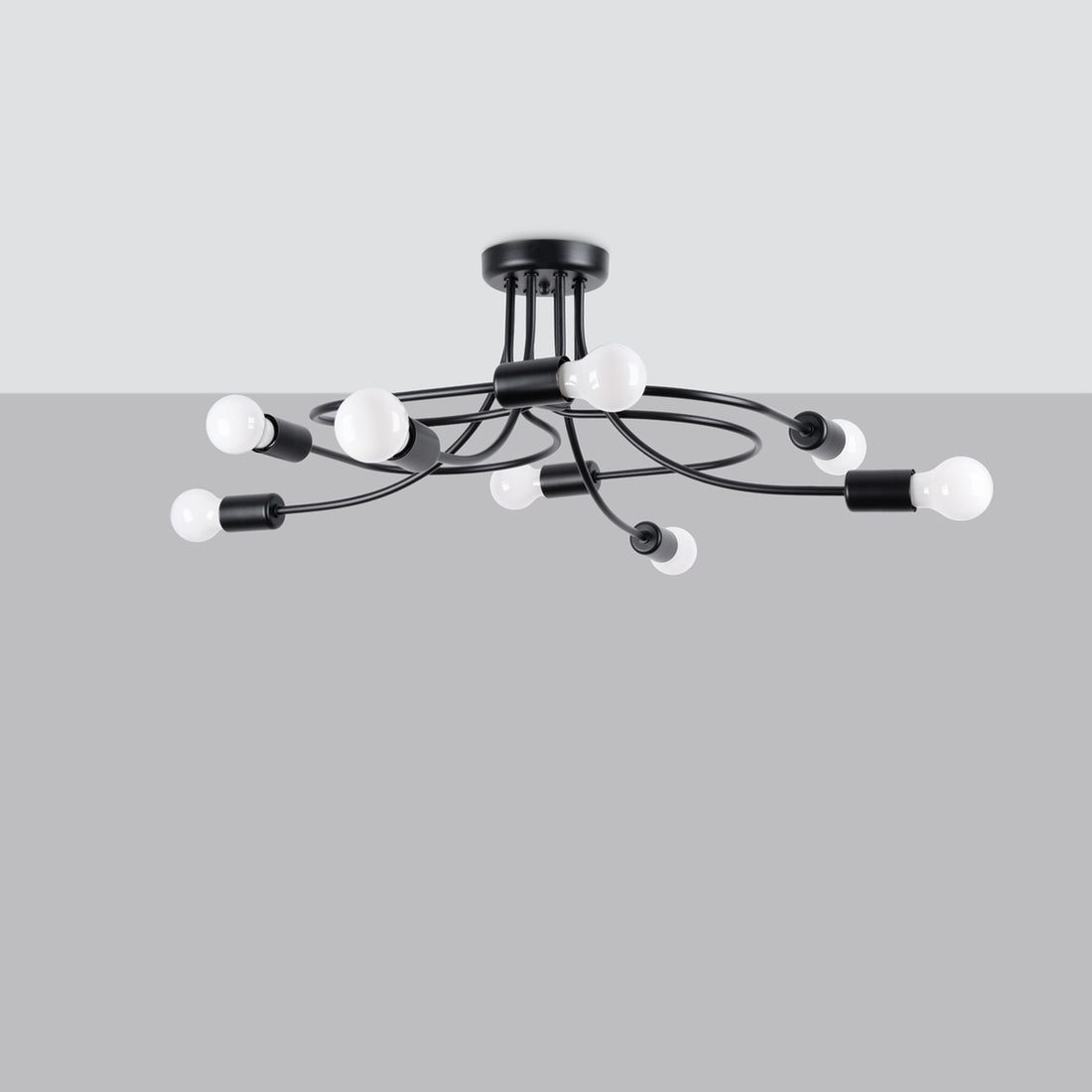 LEVAR 8 black chandelier
