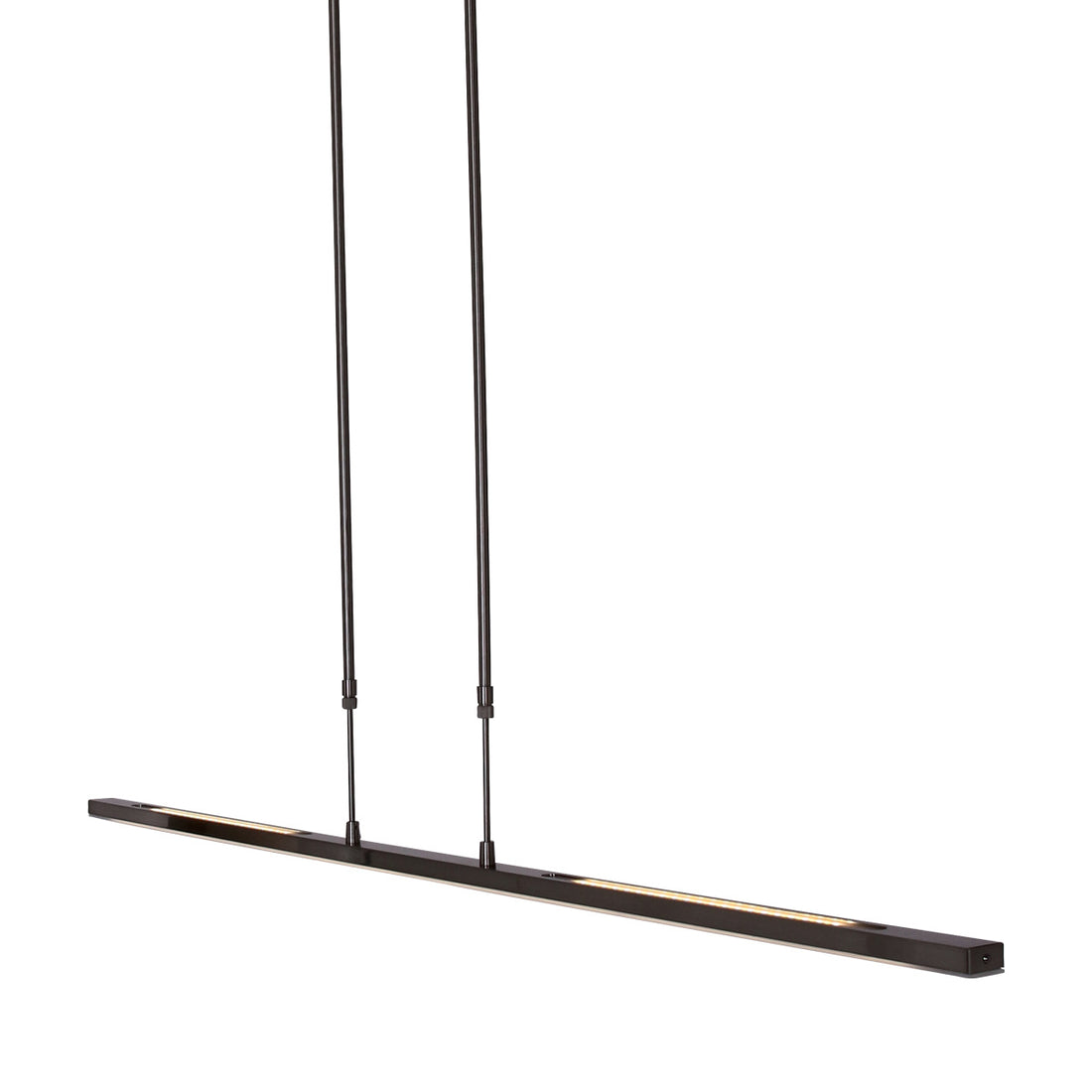 Black LED touch pendant light, 122 cm bar with dimmer | Zelena Touch
