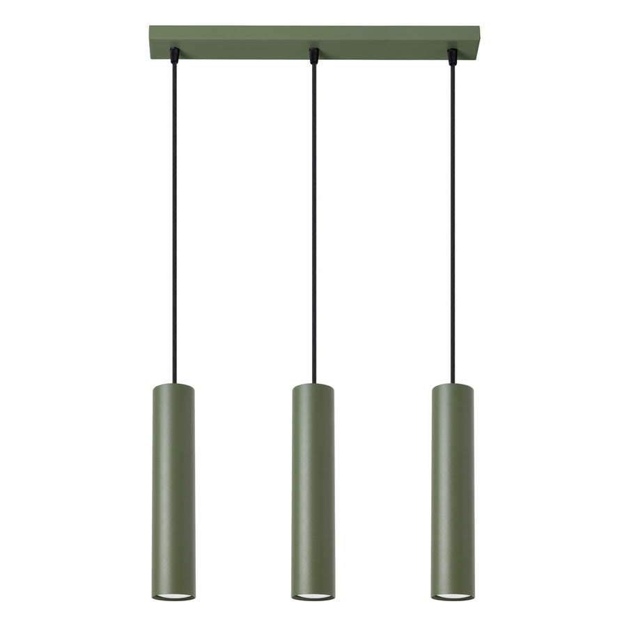 Lampe suspendue LAGOS 3L Vert olive