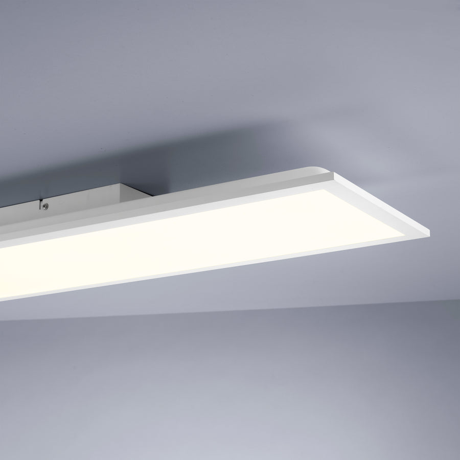 Plafonnier Flat blanc, H 6,5 cm