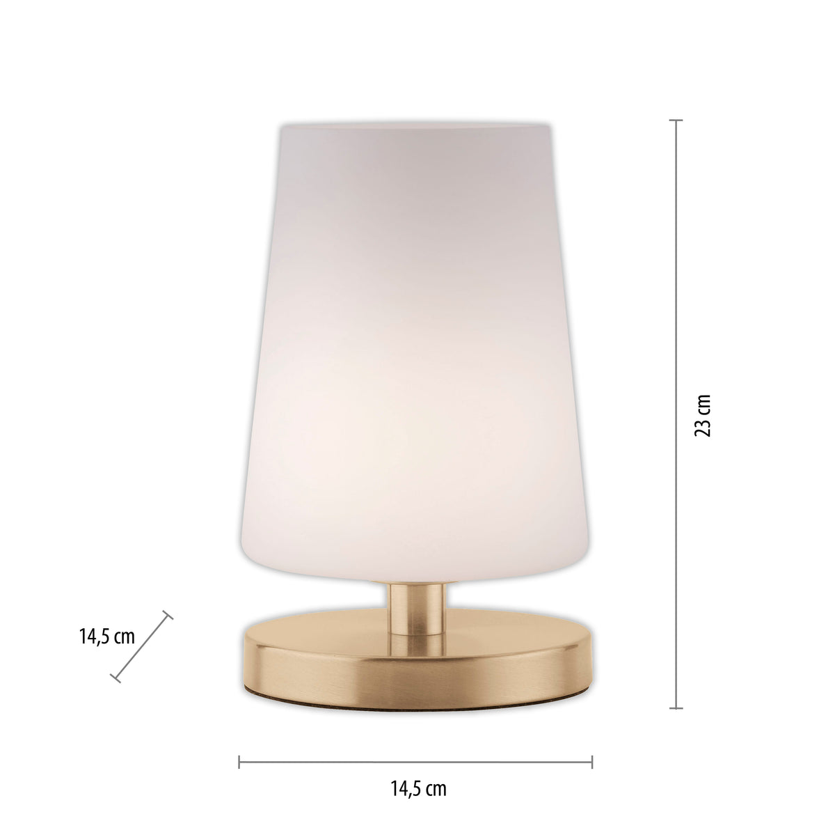 Lampe à poser Sonja laiton mat, verre