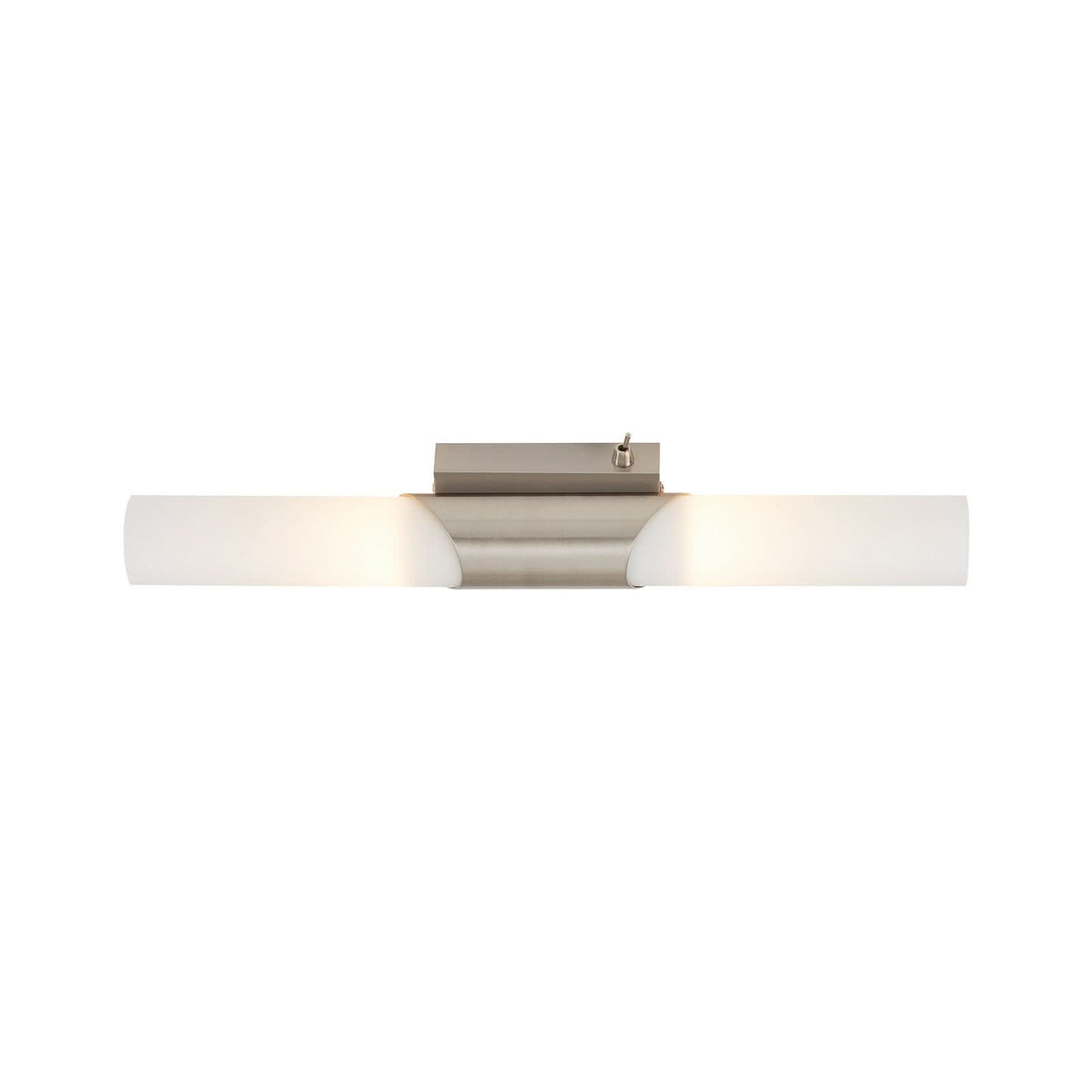 Applique murale Splash en verre, nickel mat, 2 lumières, hauteur 43,5 cm