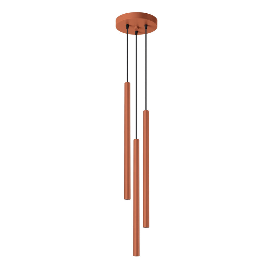 Lampe pendante PASTELO 3P Ocre rouge