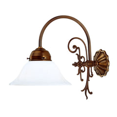 Applique murale Hinrich en laiton, blanc