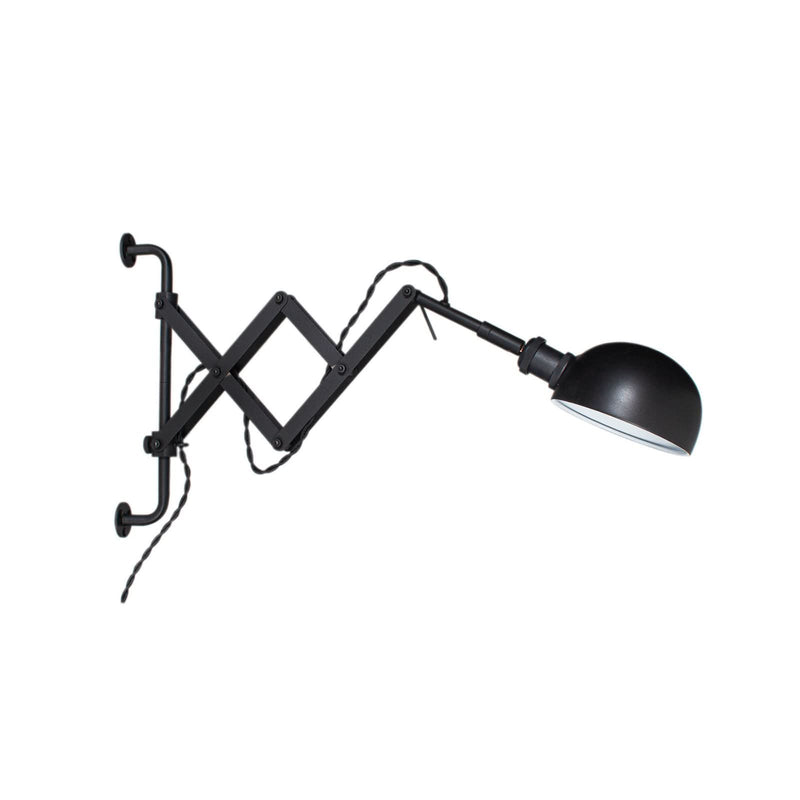 Applique murale Aston en métal, noir, hauteur 30 cm