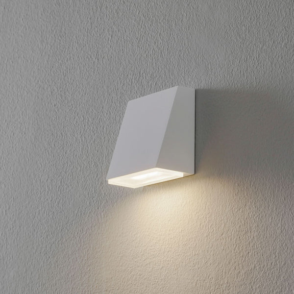 Applique murale LED 78047 en verre, blanc, hauteur 10 cm