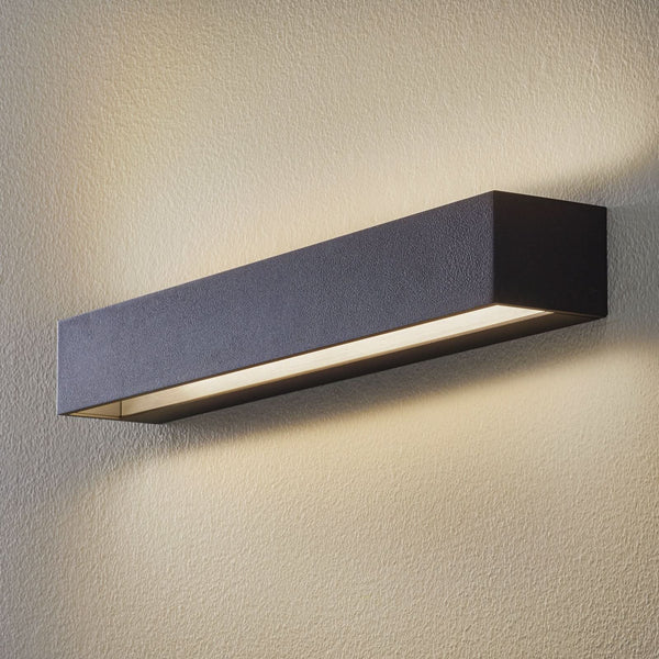 Applique murale LED Studio Line en aluminium, noir, hauteur 6,5 cm