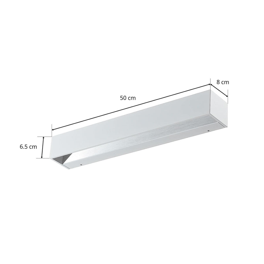Applique murale LED Studio Line en aluminium, blanc, hauteur 6,5 cm