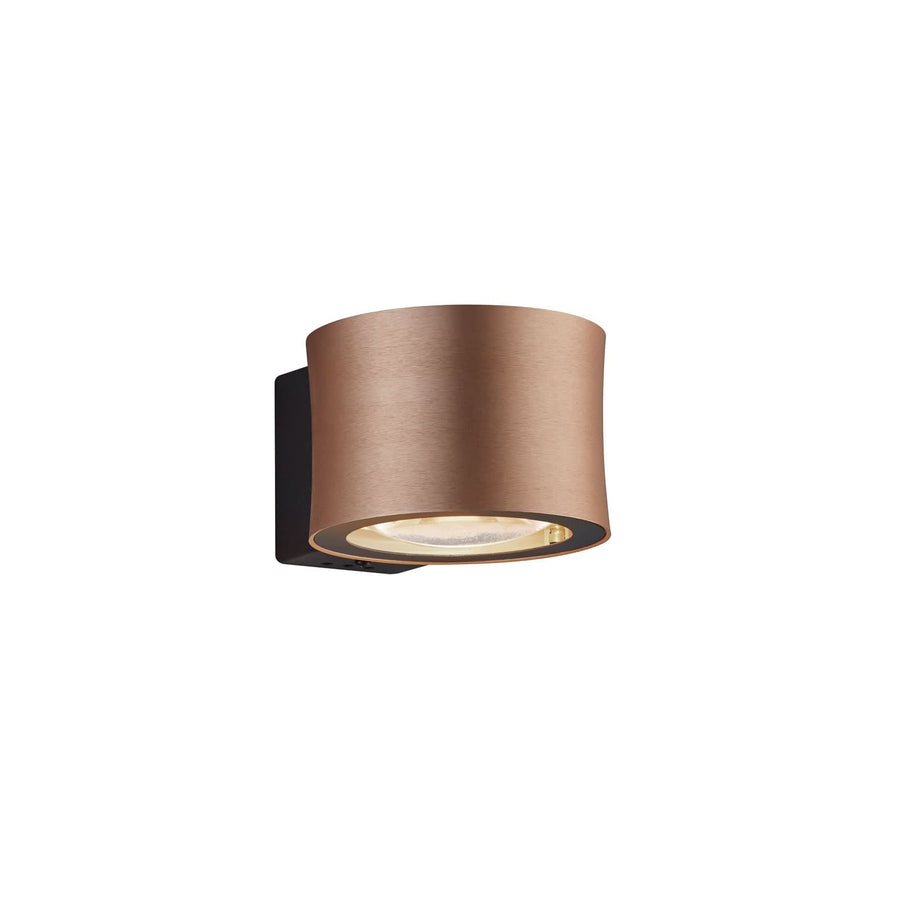 Applique murale LED Impulse en verre, rosé, Ø 12 cm