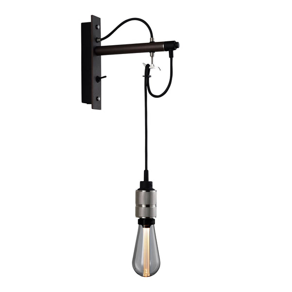 Applique murale Hooked Wall en acier, graphite, 40 W