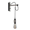 Applique murale Hooked Wall en acier, gris clair, 40 W