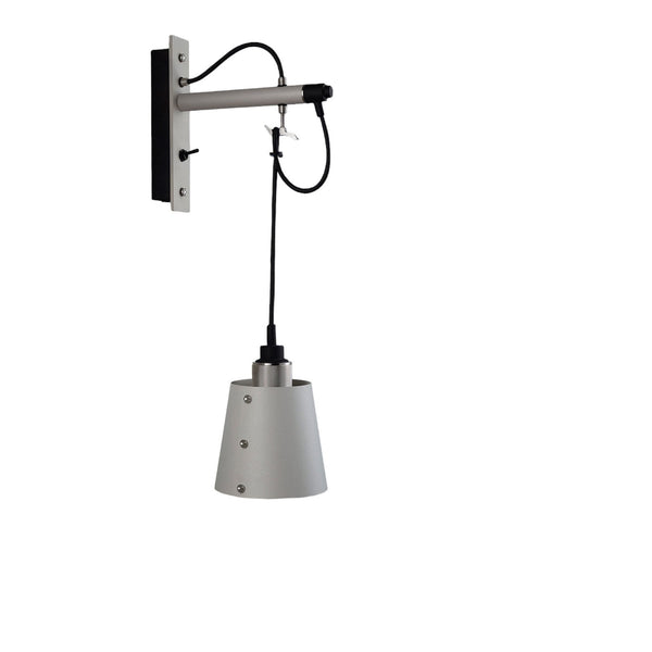 Applique murale Hooked Wall en acier, gris clair, 40 W, modèle 2