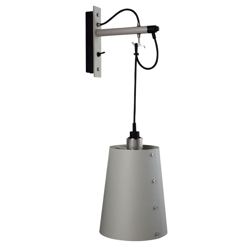Applique murale Hooked Wall en acier, gris clair, 40 W, modèle 3