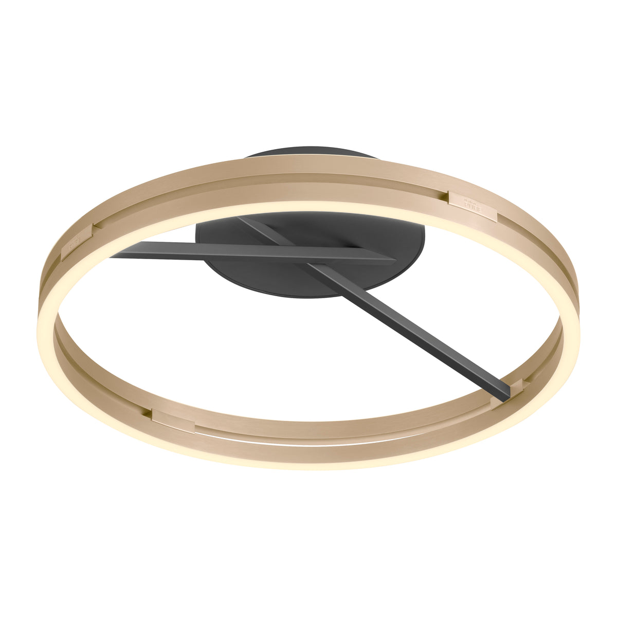 Plafonnier Pure Loop noir et laiton