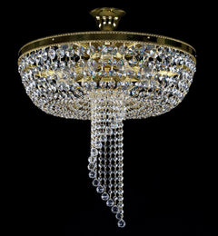 L199CLN spiral crystal pendant light