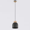 Suspension Vigo noire, bois