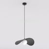 Suspension Ritual noire, verre blanc, H 40 cm