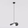 Suspension Ritual noire, verre blanc, H 30 cm