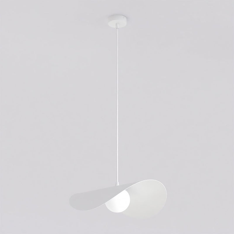 Suspension Ritual blanche, verre blanc, H 40 cm