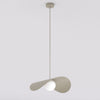 Suspension Ritual beige, verre blanc, H 40 cm