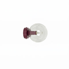 Applique murale Magnus bordeaux, verre transparent