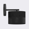 Applique murale Karbon noire, tissu noir