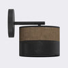 Applique murale Karbon noire, tissu marron