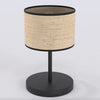 Lampe à poser Eco noire, rotin