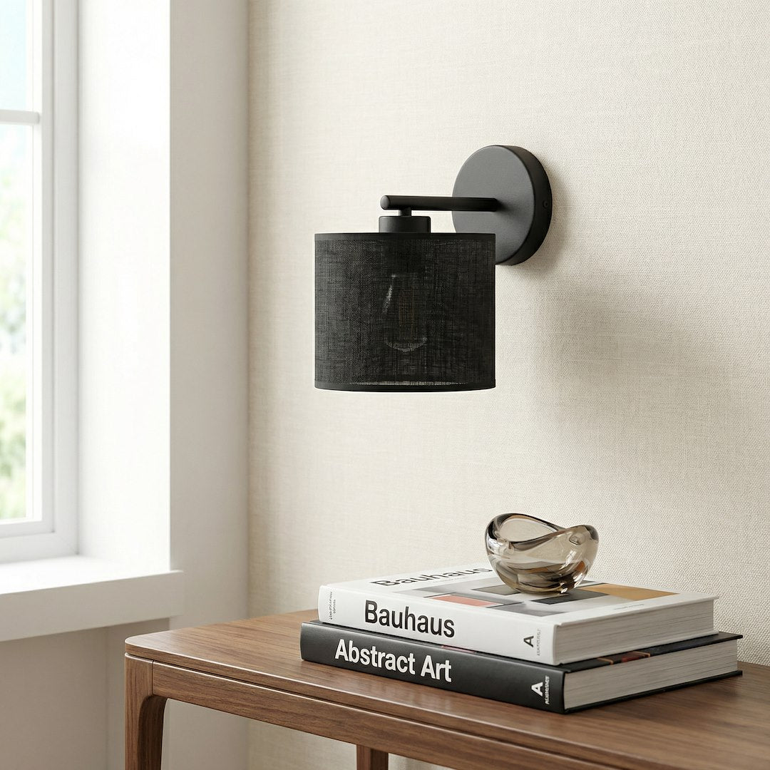 Applique murale Eco noire, tissu noir