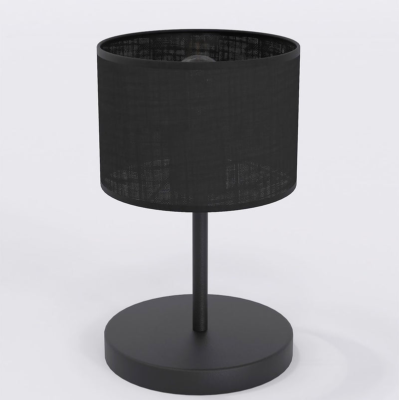 Lampe à poser Eco noire, tissu noir