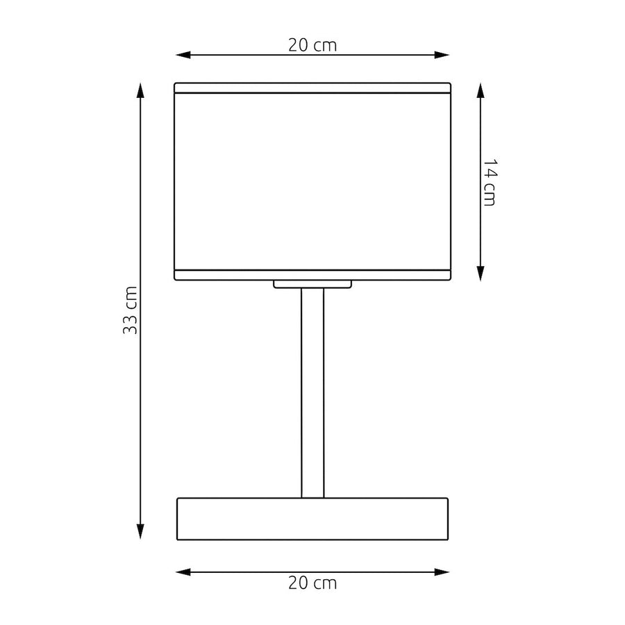 Lampe à poser Eco grise, tissu gris