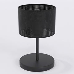 Lampe à poser Lux noire, tissu noir