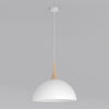 Suspension Nautica blanche, bois, H 40 cm