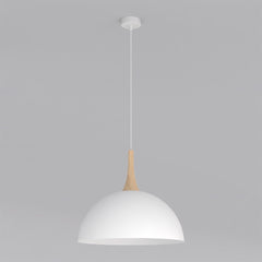 Suspension Nautica blanche, bois, H 40 cm