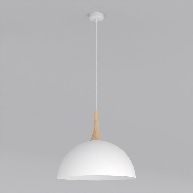 Suspension Nautica blanche, bois, H 40 cm