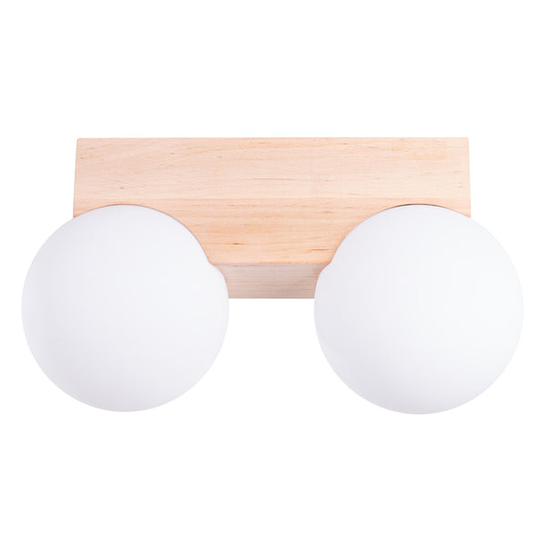 BULBO 2 natural wood ceiling light