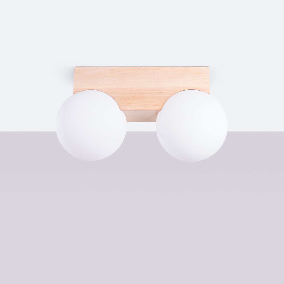 BULBO 2 natural wood ceiling light