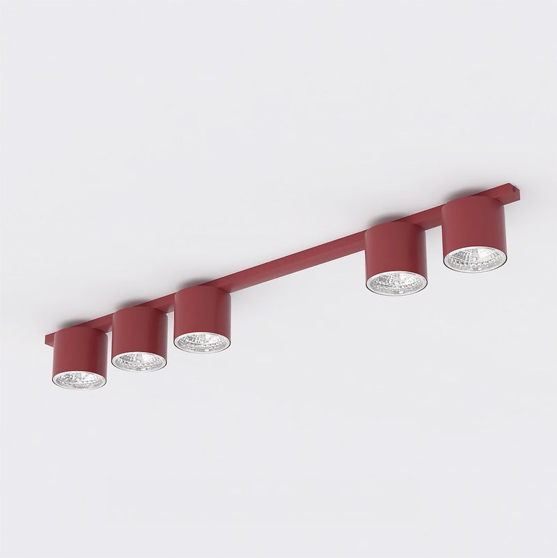 Plafonnier Nano 5 lumières bordeaux