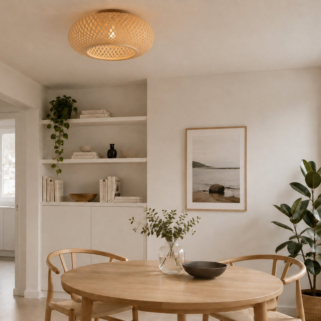 Trendy Designer Bamboo Ceiling Light